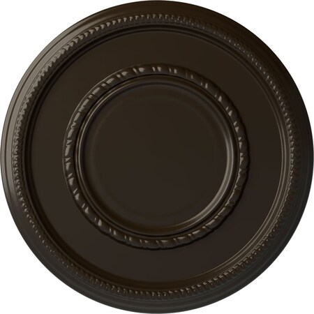 Ekena Millwork Federal Roped Large Ceiling Medallion (Canopies up to 7 3/4"), 17 3/8"OD x 1 1/8"P, Stone Hearth CM17FESHF